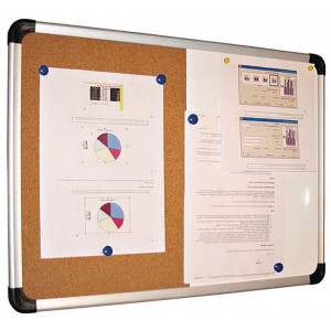 Panneau d'affichage et d'écriture ULMANN mixte 90 x 120 cm