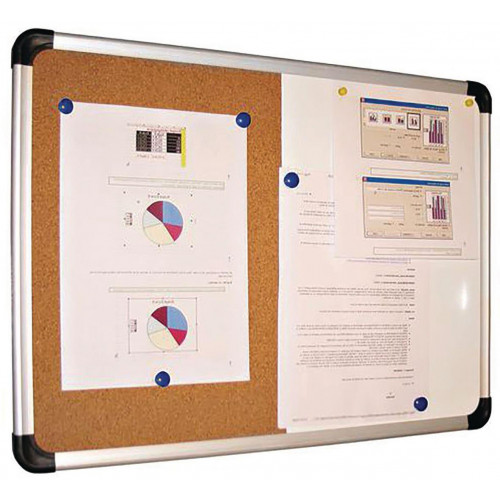 Panneau d'affichage et d'écriture ULMANN mixte 90 x 120 cm