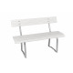 Banc pieds acier avec dossier 1m20 - Made in France - 130120