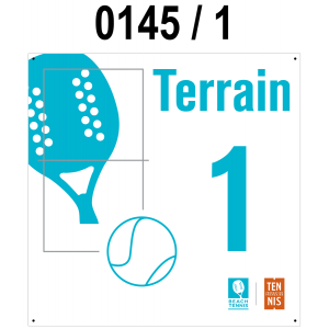 Pancarte signalétique - BEACH - N° DE TERRAIN