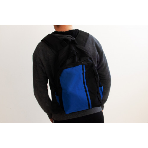 Sac à dos bleu/noir (44 x 30 x 20cm)