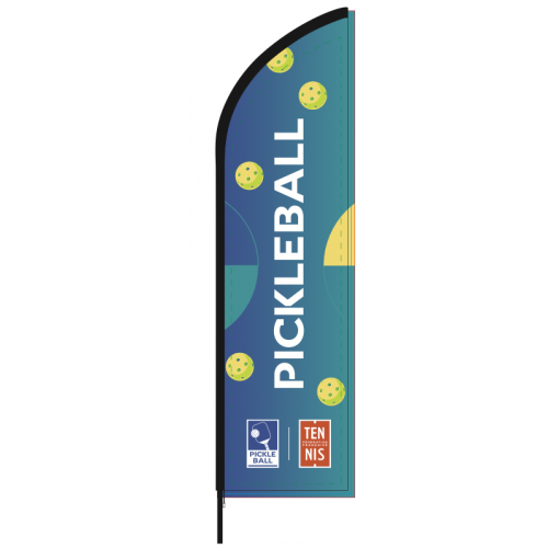 ORIFLAMME INTERIEUR - PICKLBALL + mat et pied croisillon + sac de transport