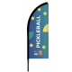 ORIFLAMME INTERIEUR - PICKLBALL + mat et pied croisillon + sac de transport