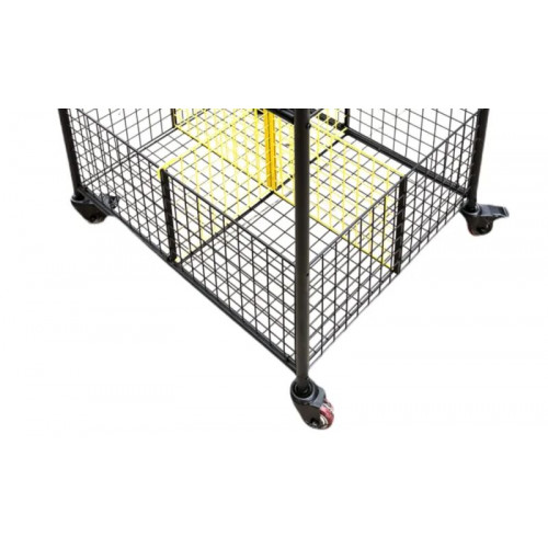 Chariot de stockage de matériel de Tennis à compartiments - Dim : 84cm x 70cm x 120cm
