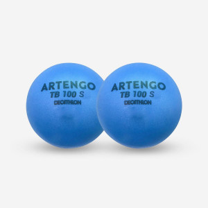 BALLE DE TENNIS EN MOUSSE TB100 7CM BLEU - LOT de 2 balles