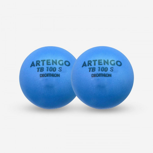 BALLE DE TENNIS EN MOUSSE TB100 7CM BLEU - LOT de 2 balles
