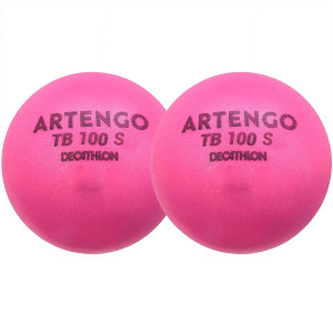 BALLE DE TENNIS EN MOUSSE TB100 7CM ROSE - LOT de 2 balles
