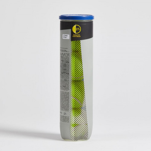 BALLE DE TENNIS POLYVALENTE - ARTENGO COMFORT JAUNE - CARTON DE 18 TUBES DE 4 BALLES