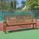 Banc bois exotique "Club" 2m