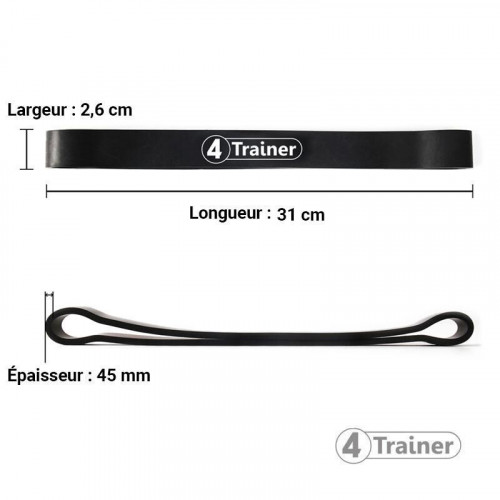 Mini Bande Elastique - Powerband Light - Noir - 4TRAINER