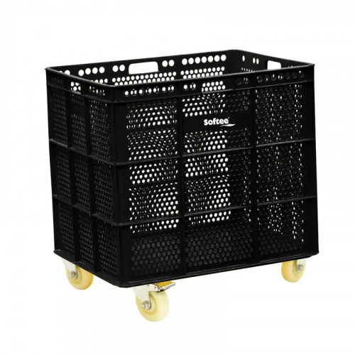 Panier avec roulettes - Noir