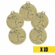 lot de 10 médailles en or 40 mm DX
