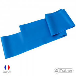 Bande Élastique Haute Performance - 250 x 15cm - Résistance Medium 4KG - BLEU - 4TRAINER