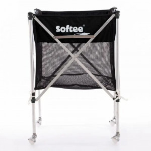 Chariot de transport ballons aluminium + filet - Noir