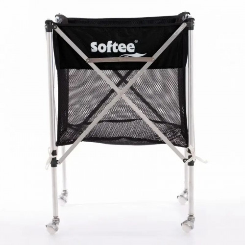 Chariot de transport ballons aluminium + filet - Noir