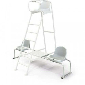 CHAISES LATERALES DE JOUEURS DE TENNIS EN ACIER