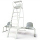 CHAISES LATERALES DE JOUEURS DE TENNIS EN ALUMINIUM