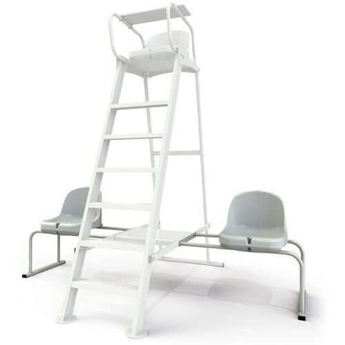 CHAISES LATERALES DE JOUEURS DE TENNIS EN ALUMINIUM