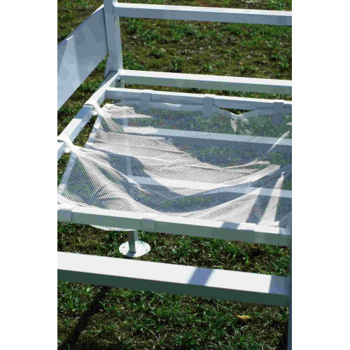 Chaise d'arbitre en aluminium blanc - Modèle Tournoi