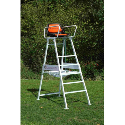 Chaise d'arbitre en aluminium blanc - Modèle Tournoi