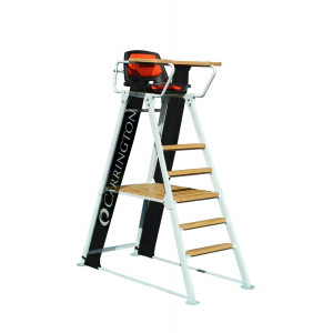 Chaise d'arbitre en aluminium blanc + bois - Compétition