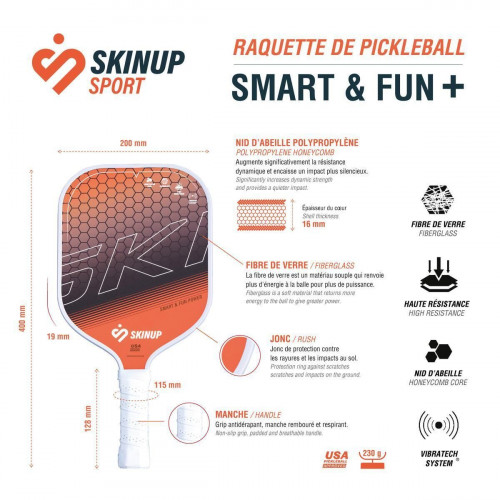 Raquette Pickleball Adulte Smart & Fun +