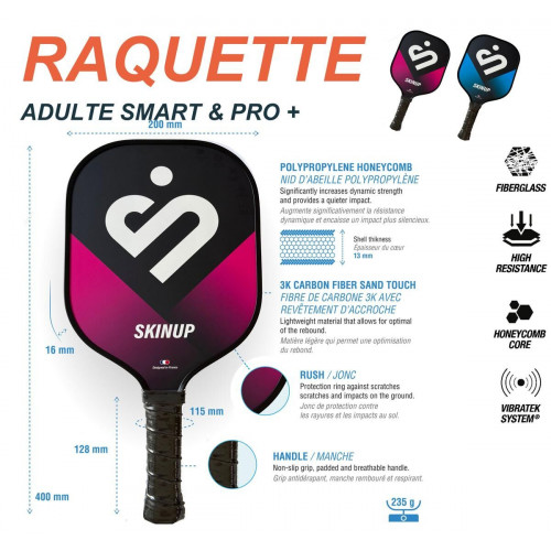 Raquette Pickleball Adulte Smart & Pro +