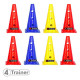 Balise x8 Multicolore - 30cm - Rouge, Jaune, Bleu - Percée 12 Trous - 4TRAINER
