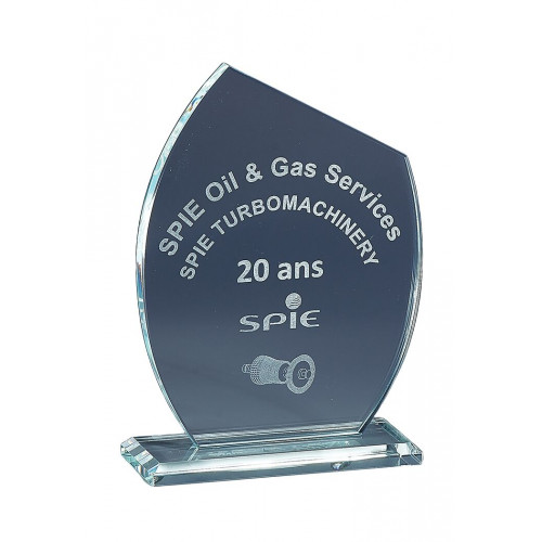 Trophée en verre "Brigantine"