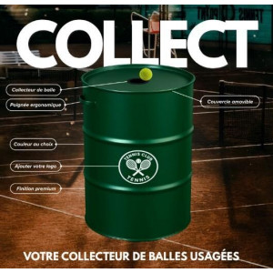 Baril collecteur de balles usagées 220L Personnalisé - made in France