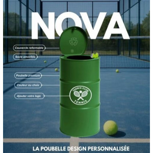 Baril 60l poubelle déchets personnalisée - made in France