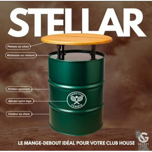 Baril 220 L mange-debout personnalisé - made in France