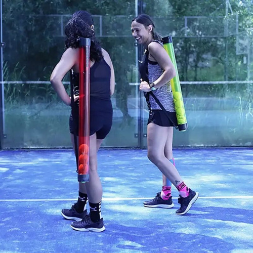 Tube ramasse balles Softee Tennis/Padel - 21 balles - Rouge