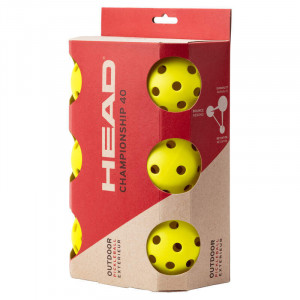Lot de 6 balles de pickleball - Championship 40 trous