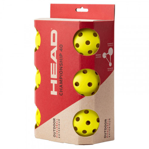 Lot de 6 balles de pickleball - Championship 40 trous