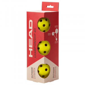 Lot de 3 balles de pickleball - Championship 40 trous