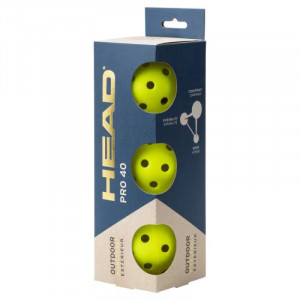Lot de 3 balles de pickleball - Pro 40 trous