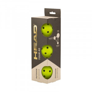 Lot de 3 balles de pickleball - Tour 40 trous