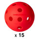 Lot de 15 balles de pickleball - Championship Indoor 26 trous