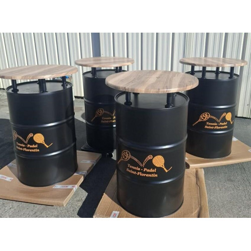 Baril 220 L mange-debout personnalisé - made in France