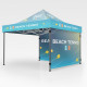 Tente 3x3m, toit avec impression Beach Tennis