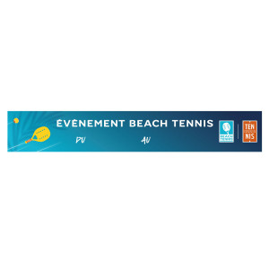 Bâche événement Beach Tennis