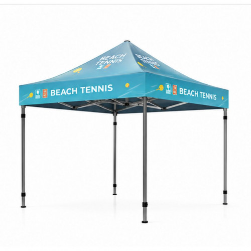 Tente 3x3m, toit avec impression Beach Tennis