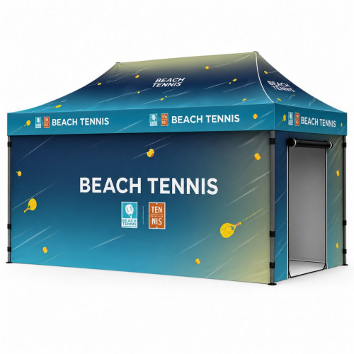 Tente 6x3m, impression Beach Tennis