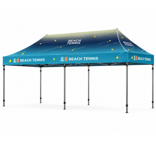 Tente 6x3m, impression Beach Tennis