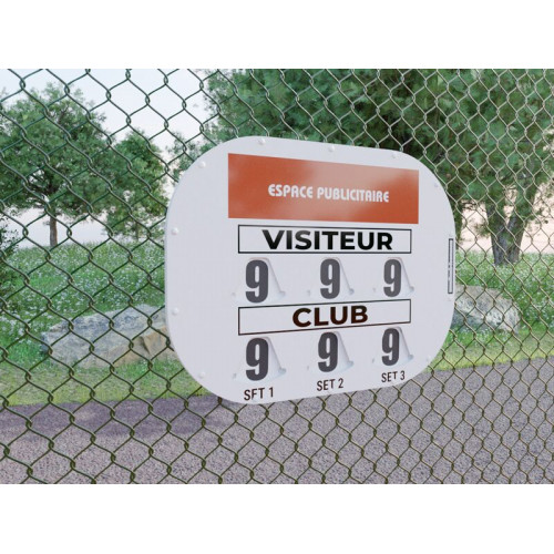 TABLEAU DE SCORE MODELE CLIPTEC PADEL + ADHESIF OFFERT - MADE IN FRANCE