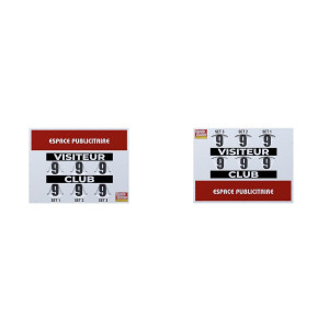 TABLEAU DE SCORE COMPACT PADEL RECTO VERSO + ADHÉSIF - MADE IN FRANCE