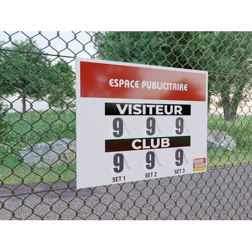 TABLEAU DE SCORE - MODELE COMPACT PADEL + ADHÉSIF OFFERT - MADE IN FRANCE