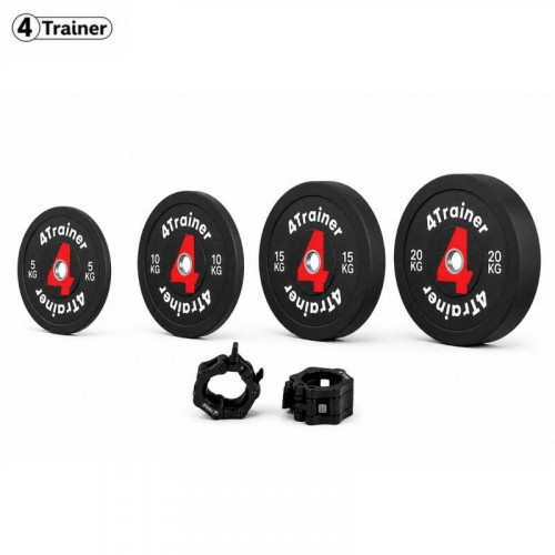 PACK BUMPER PLATES 100KG - Disques Olympiques 50mm - 4 Paires (5, 10, 15, 20 kg)