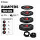PACK BUMPER PLATES 100KG - Disques Olympiques 50mm - 4 Paires (5, 10, 15, 20 kg)